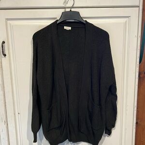 Debut  S/M cardigan sweater. In great condition, color gray/green